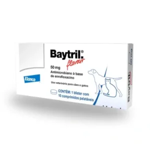 Baytril Flavour 50mg com 10 comprimidos