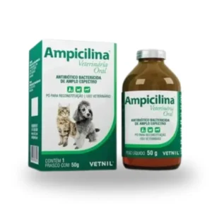 Ampicilina Vet Oral Antibiótico Bactericida 50g