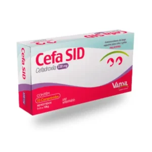 Cefa Sid 220mg Antimicrobiano para Cães e Gatos 10 comprimidos