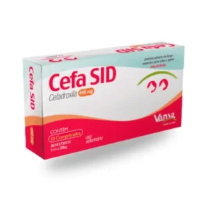 Cefa Sid 440mg Antimicrobiano para Cães e Gatos 10 comprimidos