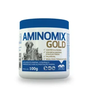 Aminomix Gold 100g Comprimidos Suplemento para Cães e Gatos