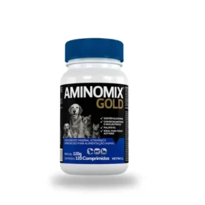 Aminomix Gold 120 Comprimidos Suplemento para Cães e Gatos