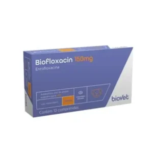 Biofloxacin 150mg Antibiótico para Cães 10 comprimidos