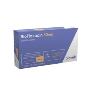 Biofloxacin 50mg Antibiótico para Cães 10 comprimidos