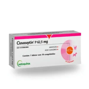 Antibiótico Clavaseptin P 62,5mg para Cães e Gatos