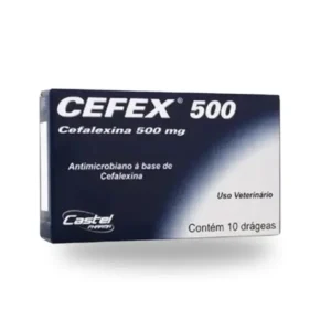 Cefex 500mg Antimicrobiano para Cães 10 drágeas