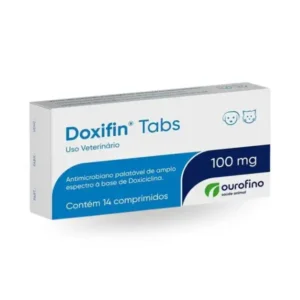 Doxifin Tabs 100mg Antimicrobiano para Cães e Gatos 14 comprimidos
