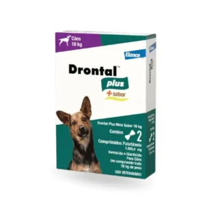 Drontal Plus + Sabor Vermífugo para Cães 10kg 2 Comprimidos