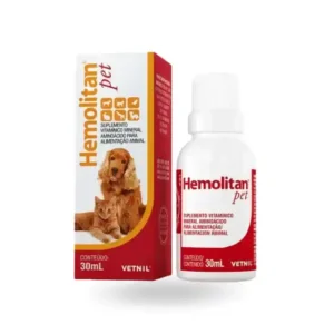 Hemolitan Pet  Gotas Suplemento Vitamínico para Cães e Gatos 30 mL