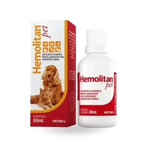 Hemolitan Pet  Gotas Suplemento Vitamínico para Cães e Gatos 60 mL