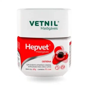 Hepvet Mastigável Suplemento para Cães e Gatos com 30 Comprimidos