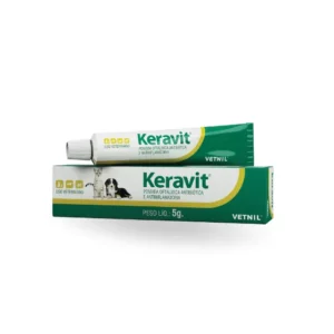 Keravit Pomada Oftálmica para Cães e Gatos 5gr