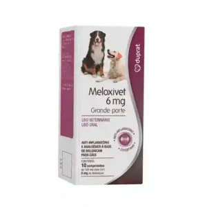 Meloxivet 6mg Anti-Inflamatório para Cães Grande Porte  10 comprimidos