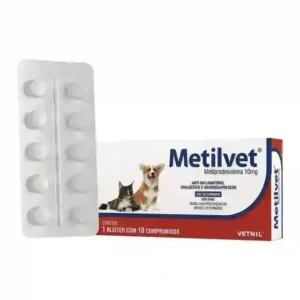 Metilvet Anti-Inflamatório 10mg 10 comprimidos
