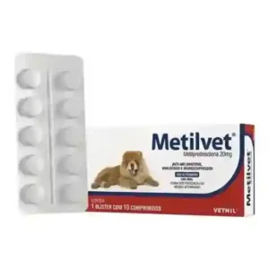 Metilvet Anti-Inflamatório 20mg 10 comprimidos