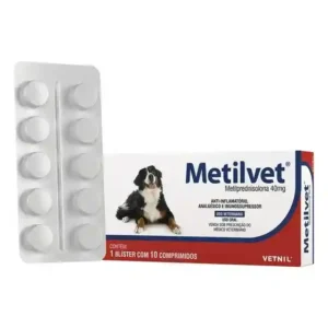 Metilvet Anti-Inflamatório 40mg 10 comprimidos