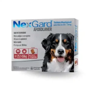 NexGard Antipulgas e Carrapatos para Cães de 25,1 a 50kg (1 tablete)